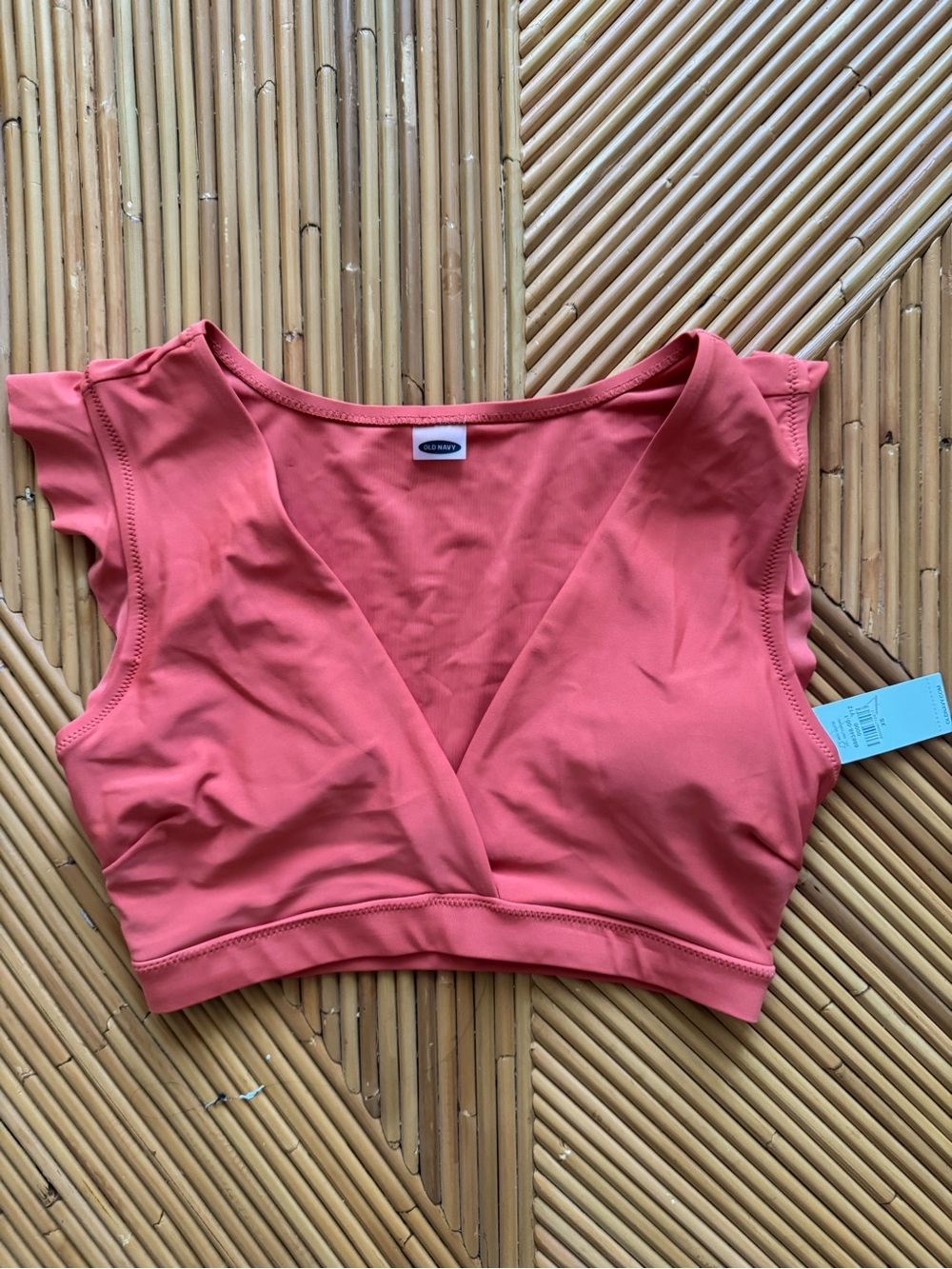 Old Navy Coral Wrap-Style Swim Suit Top
